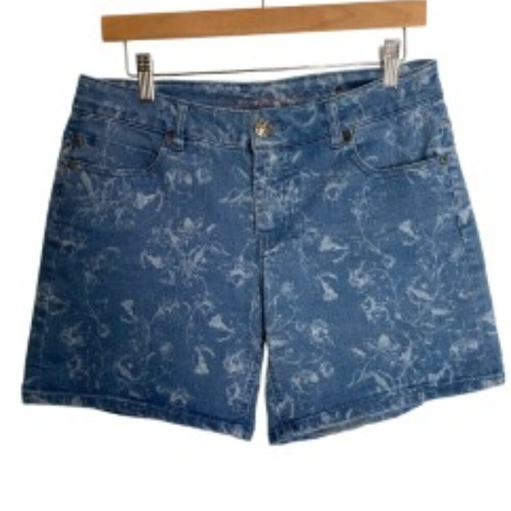 Liverpool Floral Print Jean Shorts 28